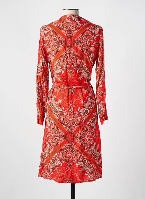 Robe mi-longue rouge LA FEE MARABOUTEE pour femme