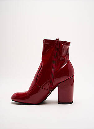 Bottines/boots matière lisse talon de 7 à 9cm rouge STEVE MADDEN femme
