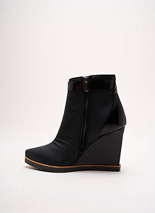 Bottines/boots tissage satiné talon de 7 à 9cm noir PURA LOPEZ femme