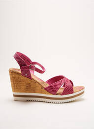Sandales/nu pieds talon compensé talon de 7 à 9cm rose PANAMA JACK femme