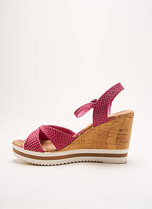 Sandales/nu pieds talon compensé talon de 7 à 9cm rose PANAMA JACK femme