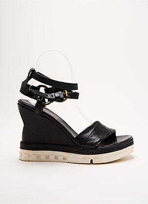 Sandales/nu pieds matière lisse talon haut de 10cm et plus noir A.S.98 femme