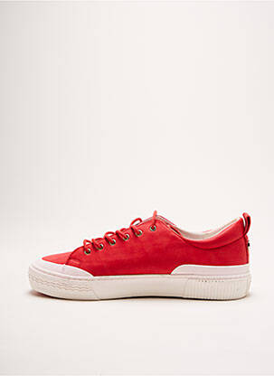 Baskets semelle amovible talon plat jusqu'à 3cm rouge PALLADIUM femme