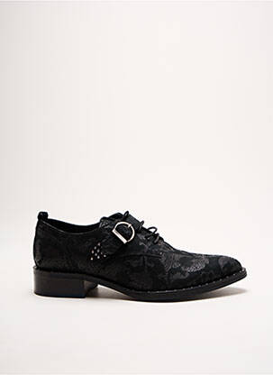 Derbies impression talon plat jusqu'à 3cm noir PHILIPPE MORVAN femme