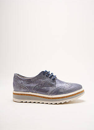 Derbies impression talon de 4 à 6cm bleu PHILIPPE MORVAN femme