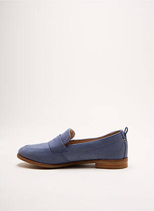 Mocassins bout rond talon plat jusqu'à 3cm bleu CLARKS femme