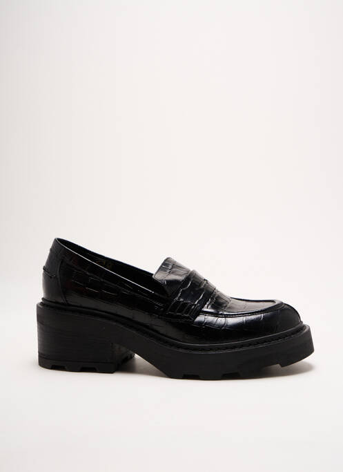 Mocassins tissage satiné talon de 4 à 6cm noir SCHMOOVE femme