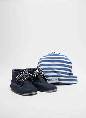 Bottines/boots tissage satiné bout rond bleu TIMBERLAND garçon