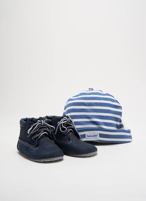 Bottines/boots tissage satiné bout rond bleu TIMBERLAND garcon
