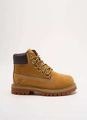 Bottines/boots tissage satiné talon bas jaune TIMBERLAND garçon