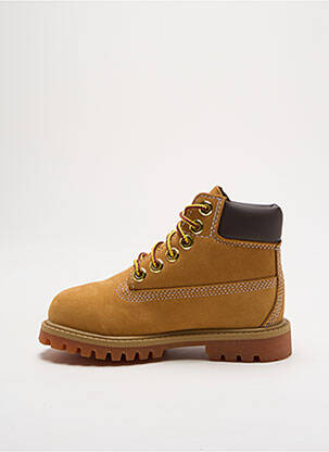 Bottines/boots tissage satiné talon bas jaune TIMBERLAND garçon