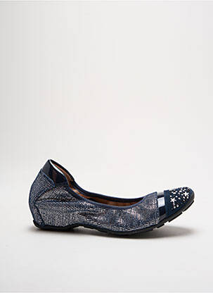 Ballerines impression talon de 4 à 6cm bleu MAM'ZELLE femme