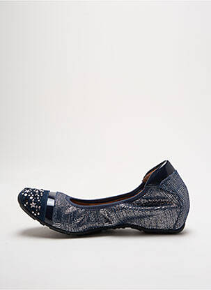 Ballerines impression talon de 4 à 6cm bleu MAM'ZELLE femme