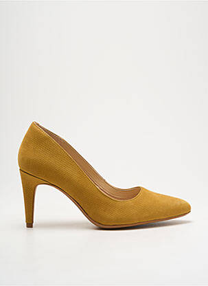 Escarpins type de semelle amortissante talon de 7 à 9cm jaune CLARKS femme