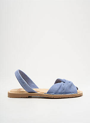 Sandales/nu pieds chiquet talon plat jusqu'à 3cm bleu RIA MENORCA femme