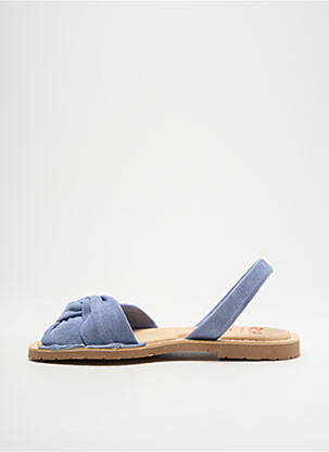 Sandales/nu pieds chiquet talon plat jusqu'à 3cm bleu RIA MENORCA femme