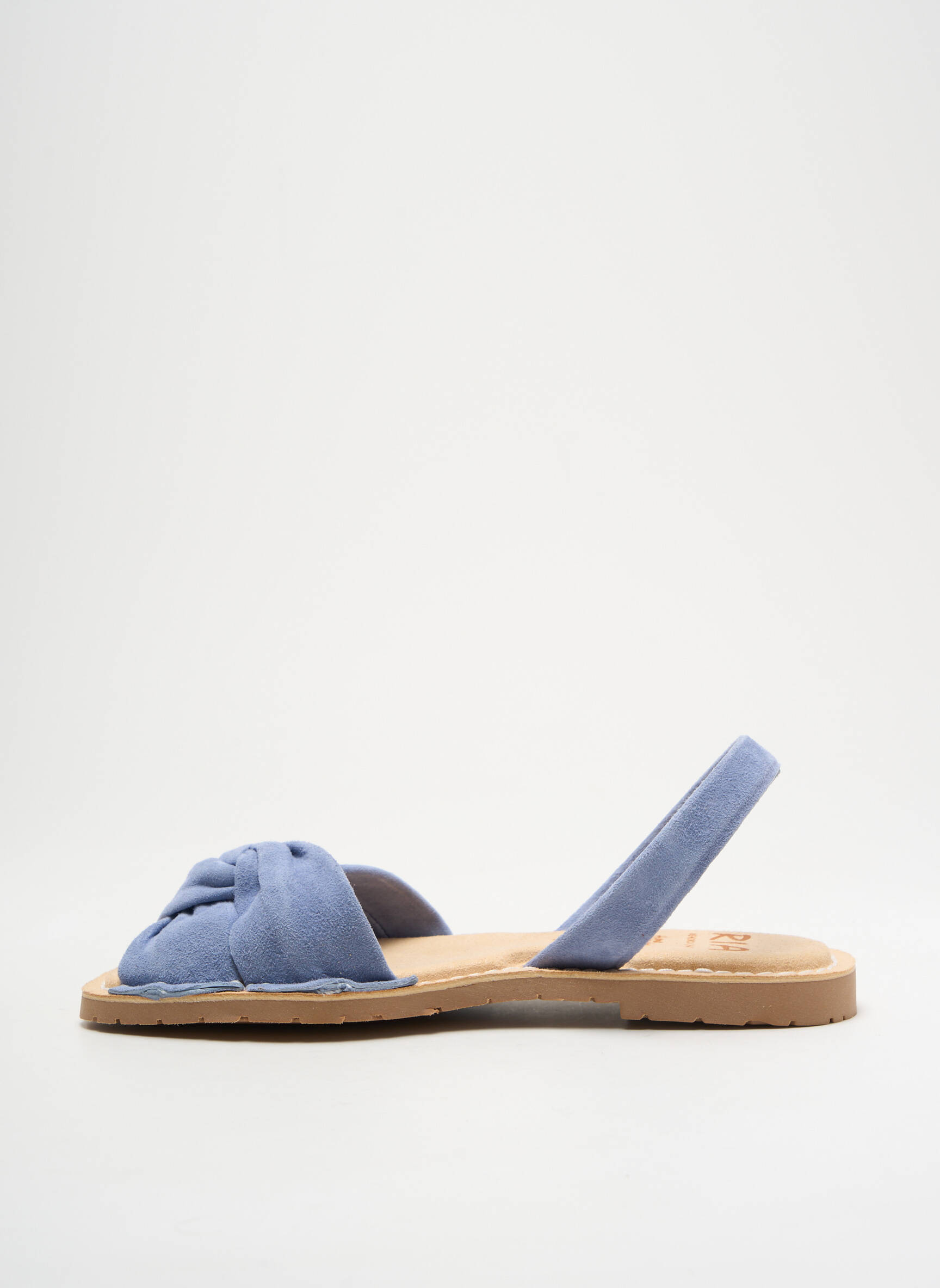 Sandales/nu pieds chiquet talon plat jusqu'à 3cm bleu RIA MENORCA femme