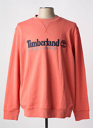 Sweat-shirt broderie manches longues rose TIMBERLAND homme