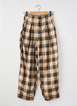 Pantalon droit fermeture zippée sous rabat avec crochet noir TIMBERLAND femme