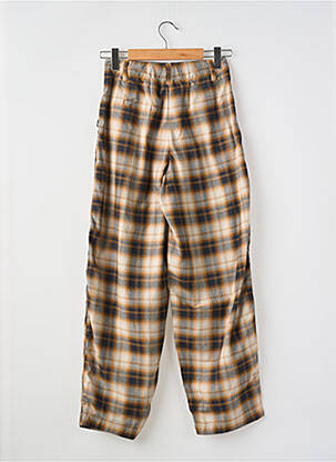 Pantalon droit fermeture zippée sous rabat avec crochet noir TIMBERLAND femme