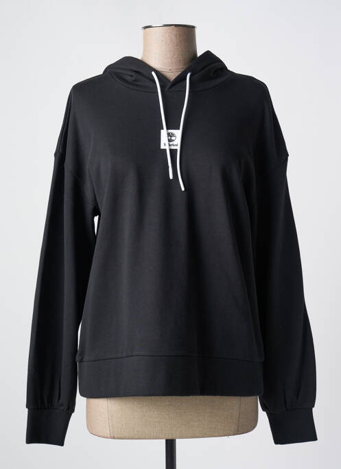 Sweat-shirt à capuche sérigraphie manches longues noir TIMBERLAND femme