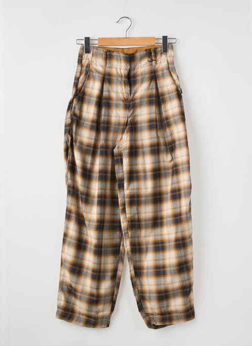 Pantalon droit fermeture zippée sous rabat avec crochet noir TIMBERLAND femme