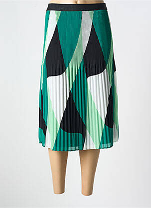 Jupe mi-longue taille élastique vert STREET ONE femme
