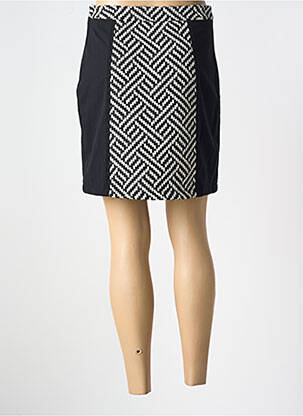Jupe courte coupe droite noir MALOKA femme