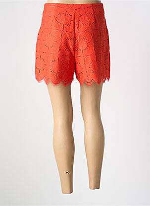 Short coupe droite orange DESIGUAL femme