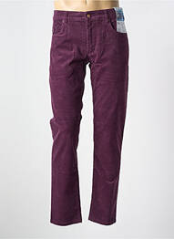 Pantalon slim fermeture zippée sous rabat boutonné violet MEYER homme