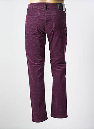 Pantalon slim fermeture zippée sous rabat boutonné violet MEYER homme
