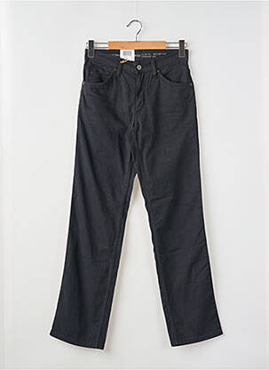 Pantalon droit fermeture zippée sous rabat boutonné noir MUSTANG femme