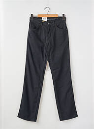 Pantalon droit fermeture zippée sous rabat boutonné noir MUSTANG femme
