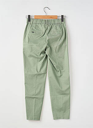 Pantalon droit fermeture zippée sous rabat boutonné vert STREET ONE femme