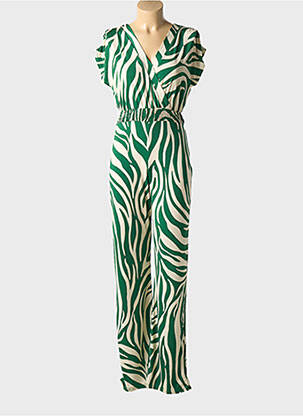 Combi-pantalon manches courtes manches courtes vert MORGAN femme