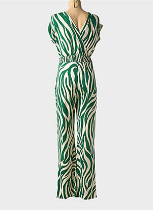 Combi-pantalon manches courtes manches courtes vert MORGAN femme