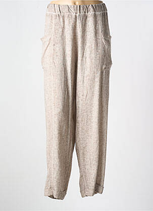Pantalon droit beige MALOKA pour femme