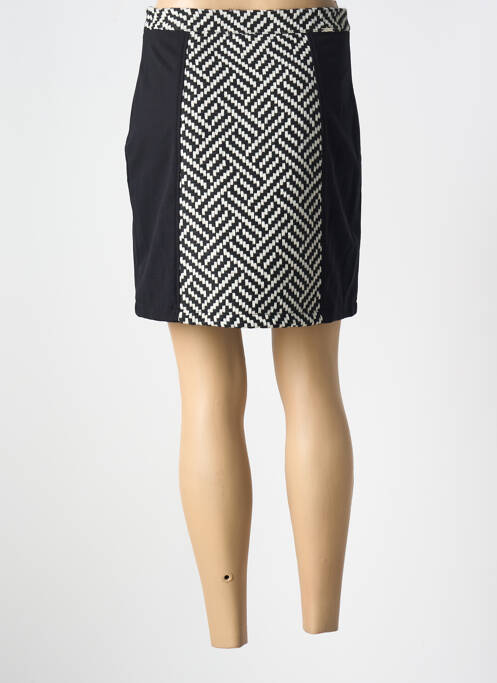 Jupe courte coupe droite noir MALOKA femme