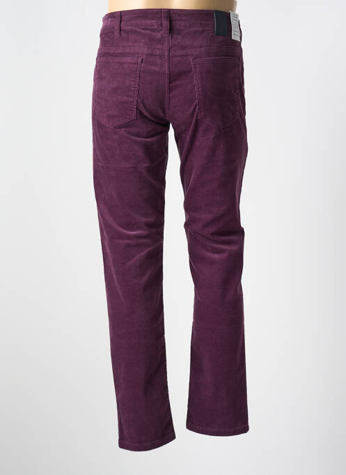 Pantalon slim fermeture zippée sous rabat boutonné violet MEYER homme