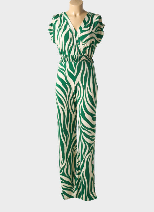 Combi-pantalon manches courtes manches courtes vert MORGAN femme