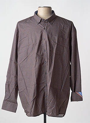 Chemise manches longues imprimé fantaisie bleu EMYLE homme