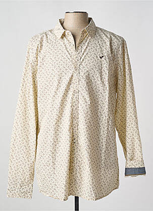 Chemise manches longues imprimé fantaisie beige KAPORAL homme
