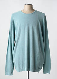 Pull maille souple et aérée manches longues bleu NO EXCESS homme