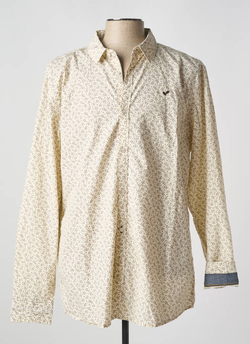 Chemise manches longues beige KAPORAL pour homme