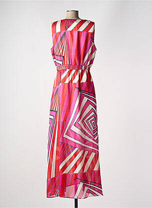 Robe longue sans manche sans manche rose MORGAN femme
