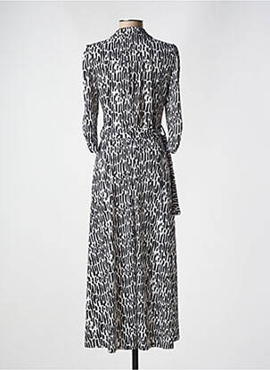 Robe longue manches longues manches longues noir MORGAN femme