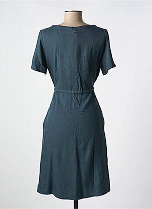 Robe mi-longue manches courtes manches courtes vert STREET ONE femme