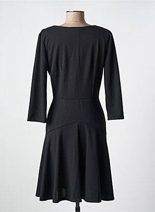 Robe mi-longue manches longues manches longues noir MORGAN femme