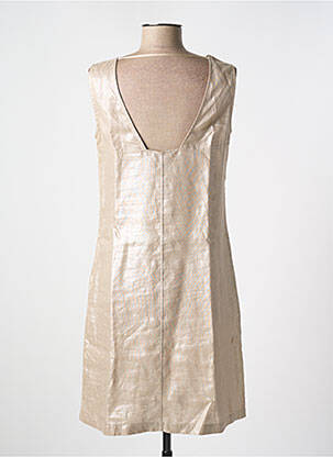 Robe mi-longue sans manche sans manche beige MALOKA femme