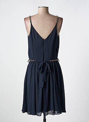 Robe courte coupe fluide fines bretelles bleu MORGAN femme